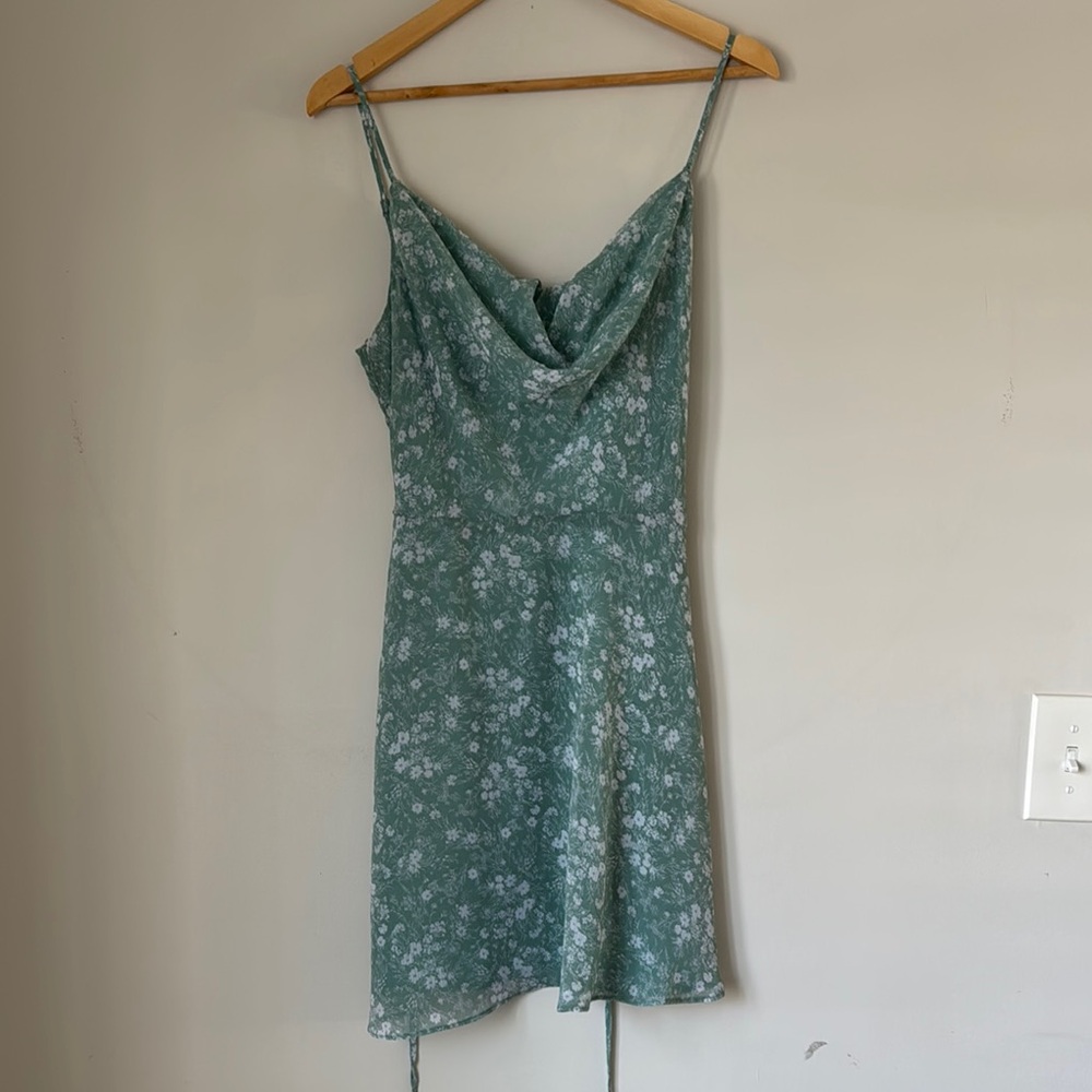 Floral Green Dress